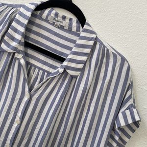 Madewell Central Shirt in blue and white stripe